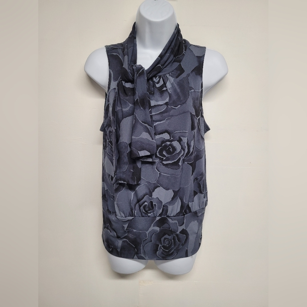 Express S Slinky Stretch Top Sleeveless Tie Front EUC